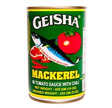 Geisha Mackerel in Tomato Sauce with Chili, 15oz (Pack of 24) N/A