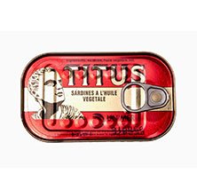 TITUS Sardines in Vegetable Oil, 4.3oz (Pack of 50) N/A