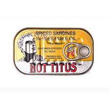 TITUS Hot Sardines in Vegetable Oil, 4.3oz (Pack of 100) N/A